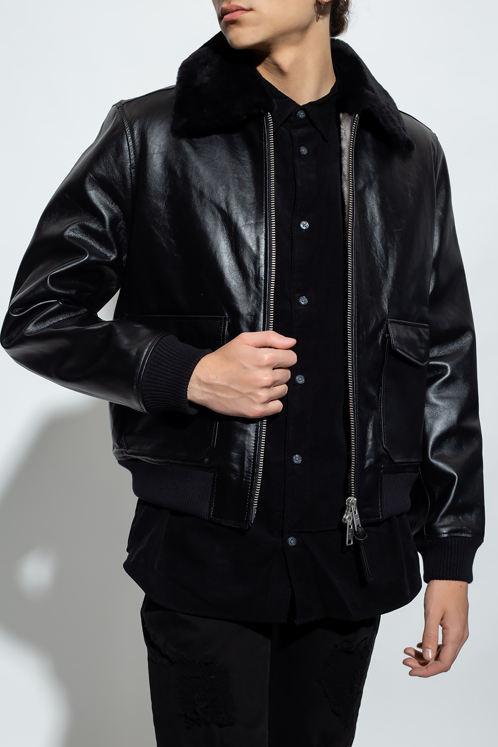 Allsaints aviator jacket hotsell